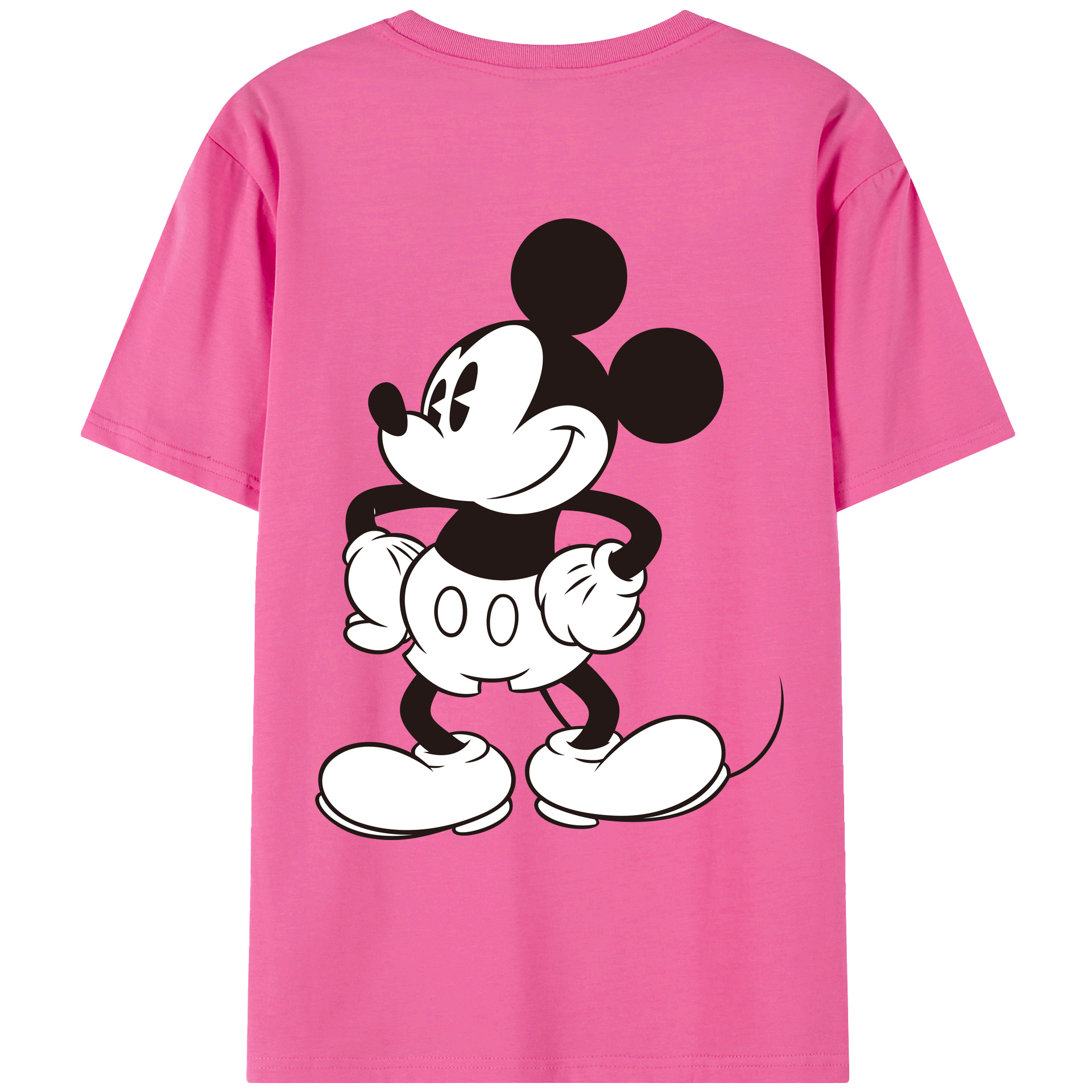 ミッキーマウス Mickey Mouse レディース半袖Tシャツ(バックプリント)